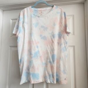 Womens tie dye tee Danskins XL blue and peach